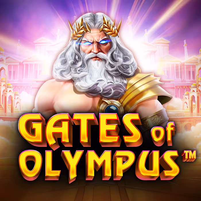 Gates of Olympus featuring Greek god Zeus and tumbling reels with multipliers in ancient mythology theme